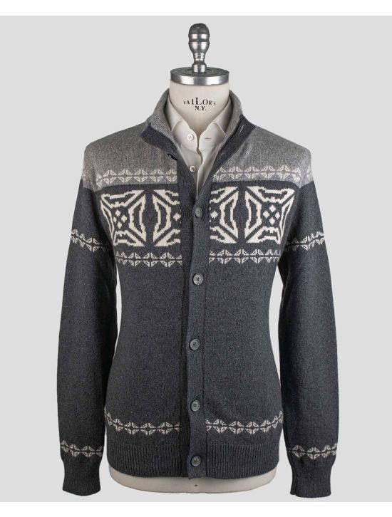 Isaia Isaia Gray Cashmere Silk Sweater Cardigan Gray 000