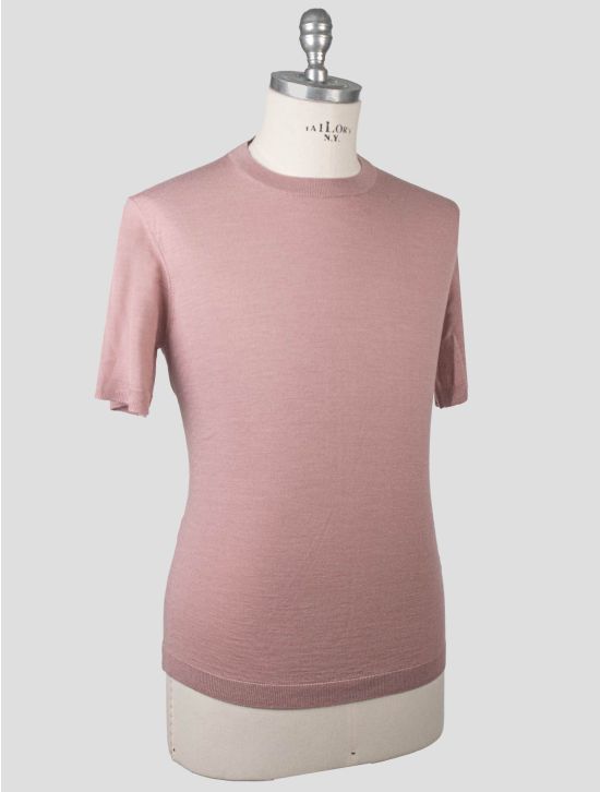 Isaia Isaia Pink Wool Cashmere Silk T-Shirt Pink 001