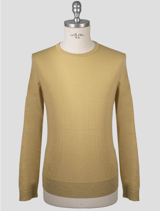 Isaia Isaia Yellow Wool Cashmere Silk Sweater Crewneck Yellow 000
