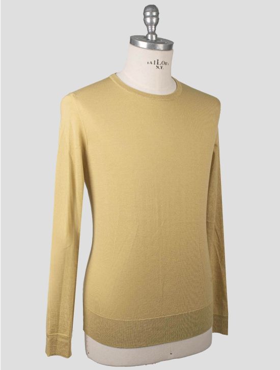 Isaia Isaia Yellow Wool Cashmere Silk Sweater Crewneck Yellow 001