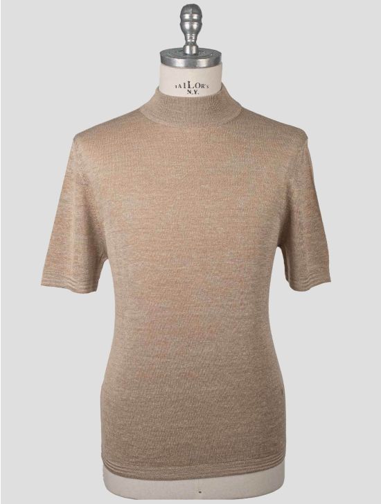 Isaia Isaia Beige Linen Silk T-Shirt Beige 000