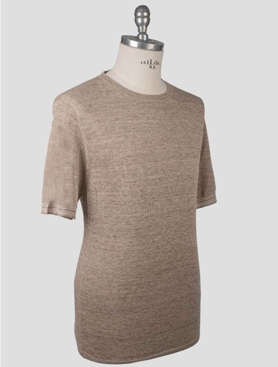 Isaia Isaia Beige Linen Cotton T-Shirt Beige 001