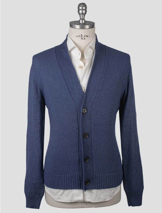 Isaia Isaia Blue Silk Cashmere Sweater Cardigan Blue 000