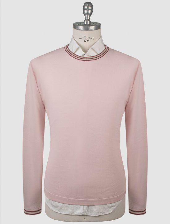 Isaia Isaia Pink Cotton Sweater Crewneck Pink 000