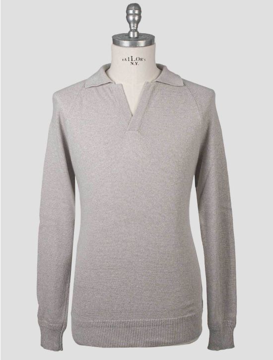 Isaia Isaia Gray Silk Sweater Polo Gray 000