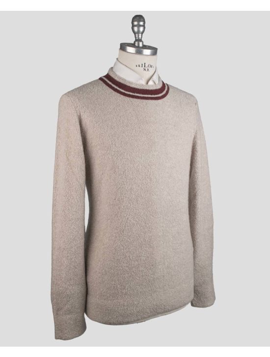 Isaia Isaia Beige Cashmere Silk Sweater Crewneck Beige 001