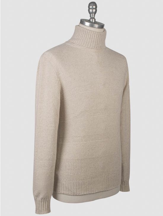Isaia Isaia Beige Cashmere Sweater Turtleneck Beige 001
