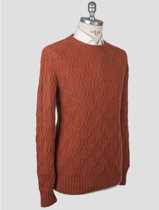 Isaia Isaia Orange Cashmere Sweater Crewneck Orange 001