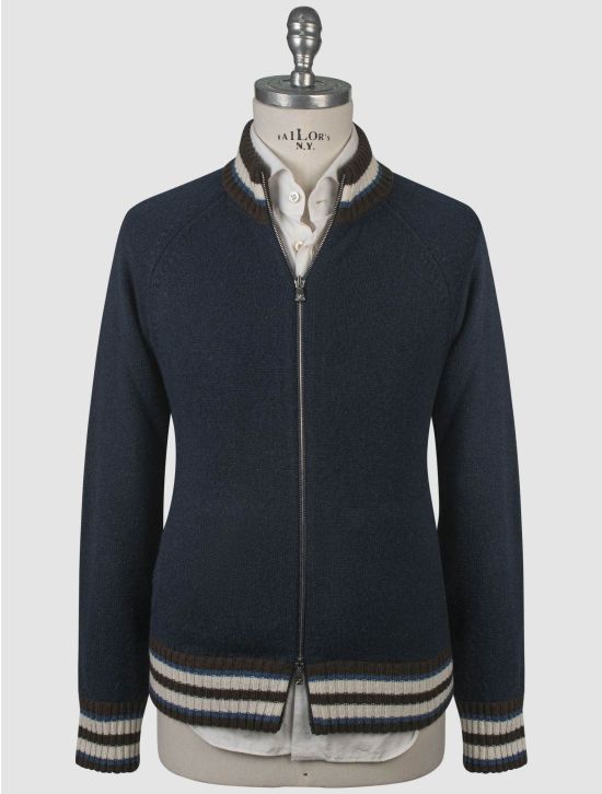 Isaia Isaia Blue Cashmere Sweater Full Zip Blue 000