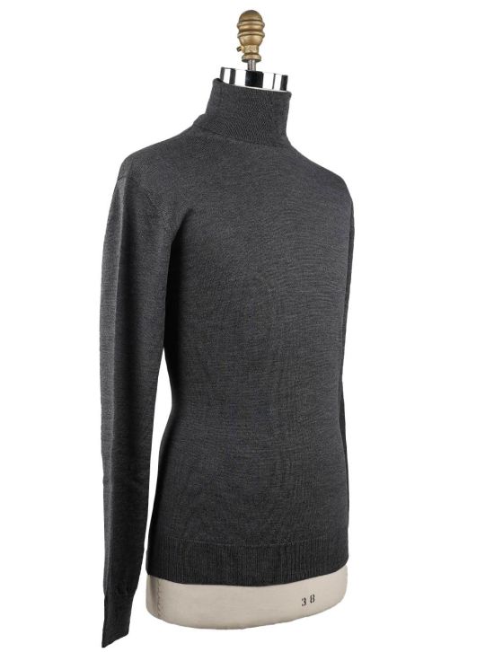 Isaia Isaia Gray Wool Sweater Turtleneck Gray 001