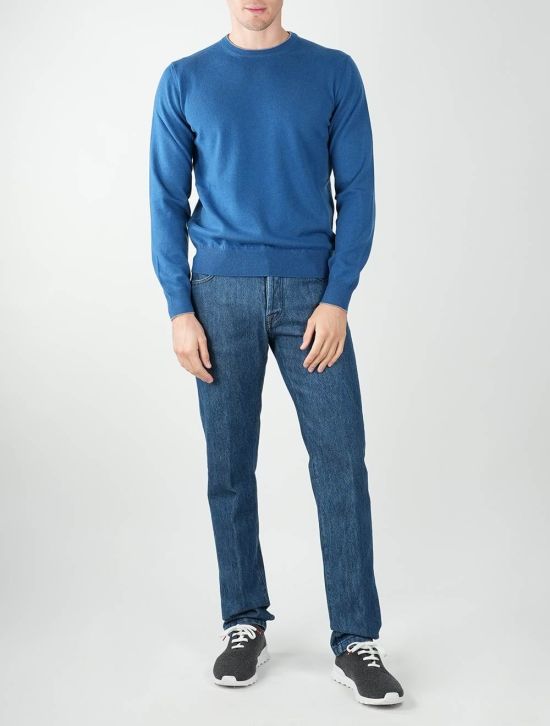 Fioroni Fioroni Blue Cashmere Sweater Crewneck Blue 001