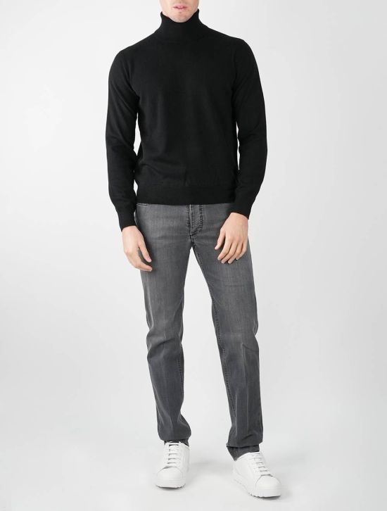 Fioroni Fioroni Black Cashmere Sweater Turtleneck Black 001