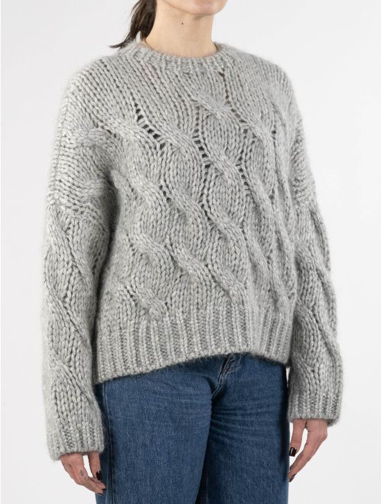 Brunello Cucinelli Brunello Cucinelli Gray Mohair Pa Wool Viscose Sweater Gray 001