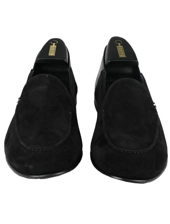 Zilli Zilli Black Leather Suede Loafers Black 001