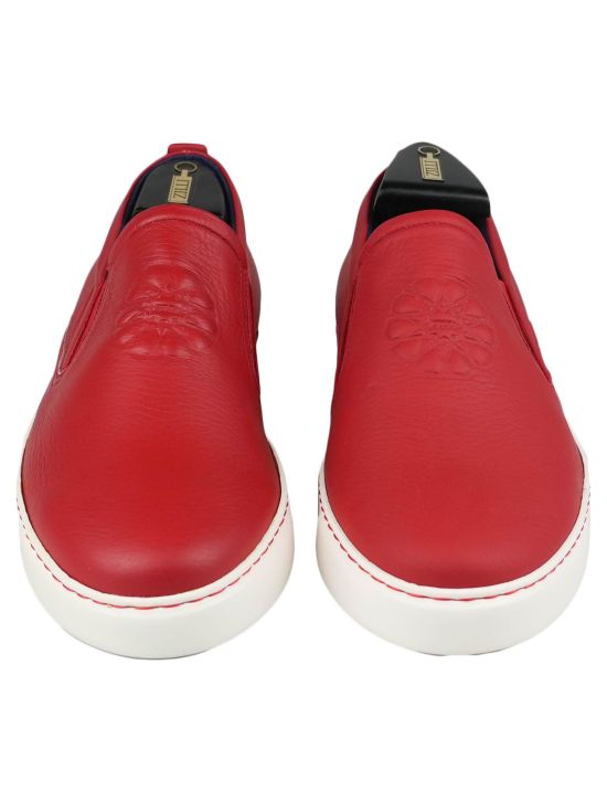 Zilli Zilli Red Leather Loafers Red 001