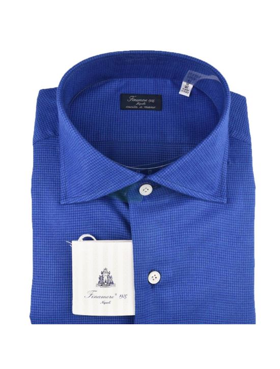 Finamore Finamore Blue Cotton Shirt Blue 001