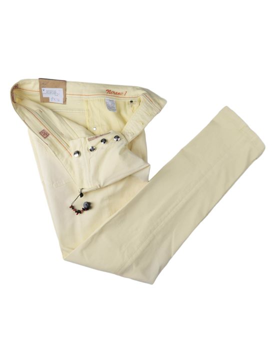 Marco Pescarolo Marco Pescarolo Yellow Cotton Silk T400 Lycra Jeans Yellow 001