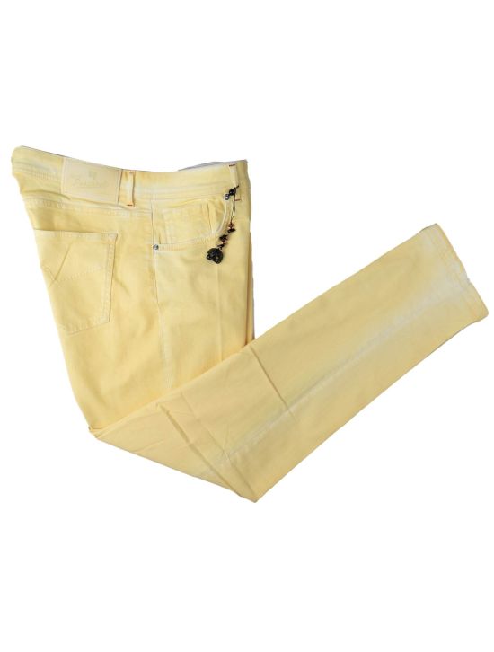 Marco Pescarolo Marco Pescarolo Yellow Cotton Silk T400 Lycra Pants Yellow 000