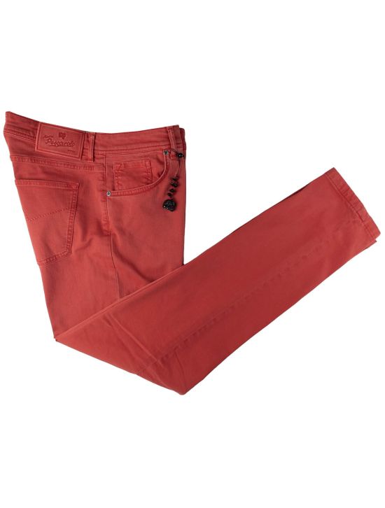 Marco Pescarolo Marco Pescarolo Red Cotton Silk T400 Lycra Jeans Red 000