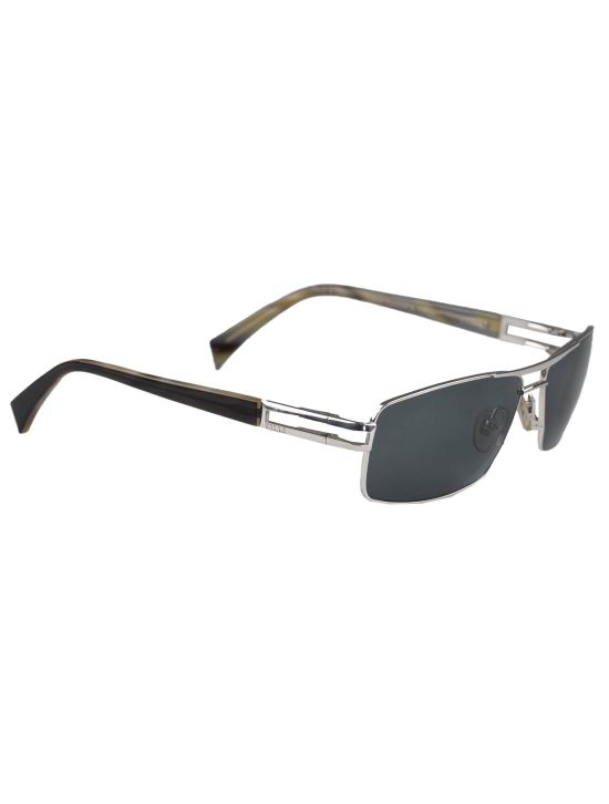 Zilli Zilli Silver Beige Titanium Acetate Sunglasses Silver / Beige 001