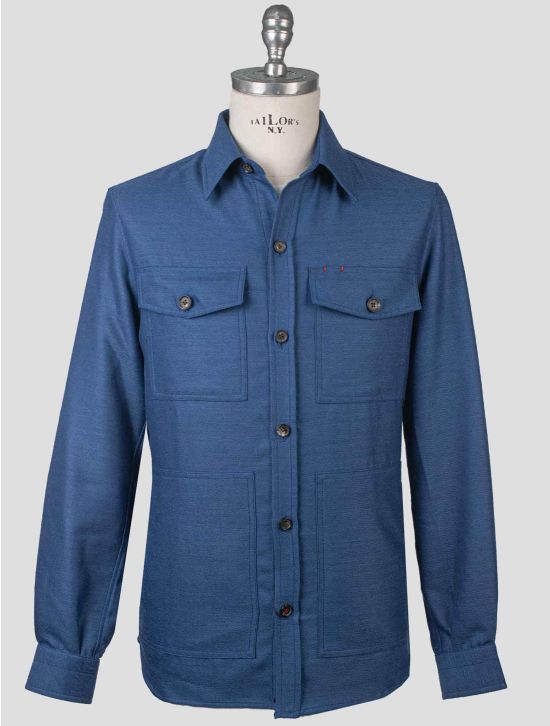 Isaia Isaia Blue Wool Cashmere Overshirt Blue 000