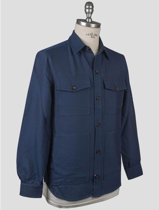 Isaia Isaia Blue Virgin Wool Cashmere Overshirt Blue 001
