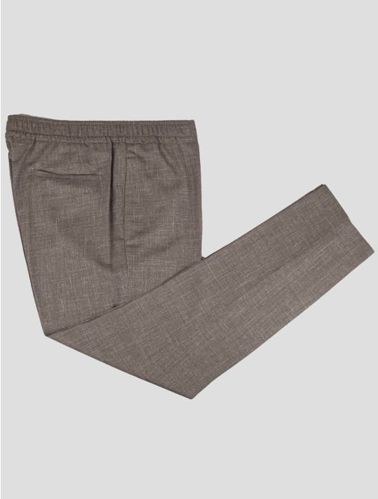 Isaia Isaia Gray Wool Silk Linen Pants Gray 000