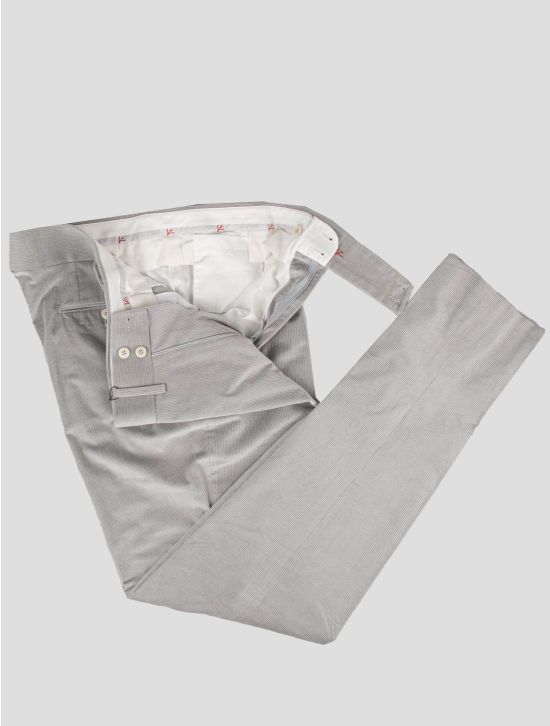 Isaia Isaia Gray Cotton Wool Ea Velvet Pants Gray 001