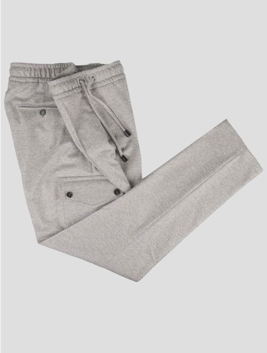 Isaia Isaia Gray Cotton Cashmere Cargo Pants Gray 001