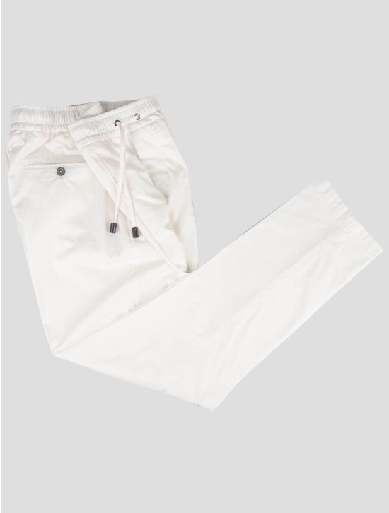 Isaia Isaia White Cotton Ea Pants White 001