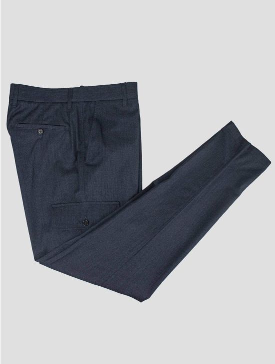 Isaia Isaia Blue Wool Cargo Pants Blue 000