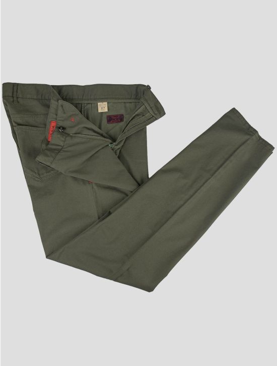 Isaia Isaia Green Cotton Wool Ea Jeans Green 001