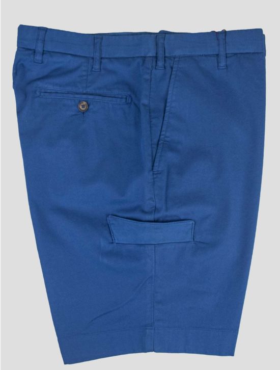 Isaia Isaia Blue Cotton Ea Short Pants Blue 000