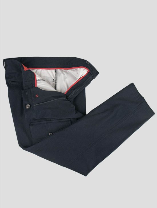 Isaia Isaia Blue Cotton Ea Cargo Pants Blue 001