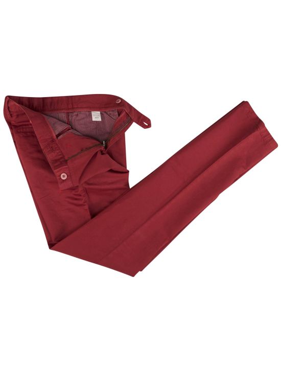 Isaia Isaia Red Cotton Pant Red 001