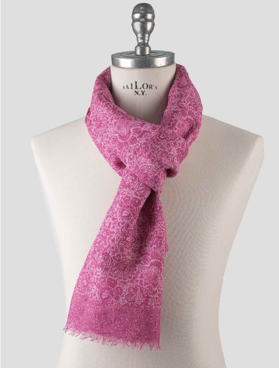 Isaia Isaia Pink Cotton Linen Scarf Pink 000