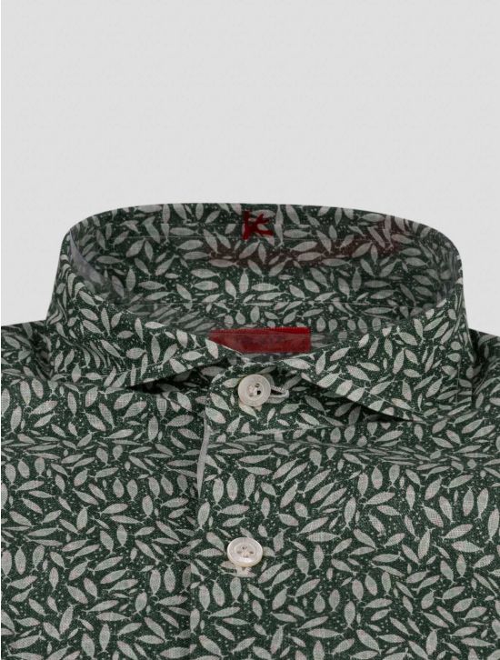 Isaia Isaia Green Linen Shirt Green 001