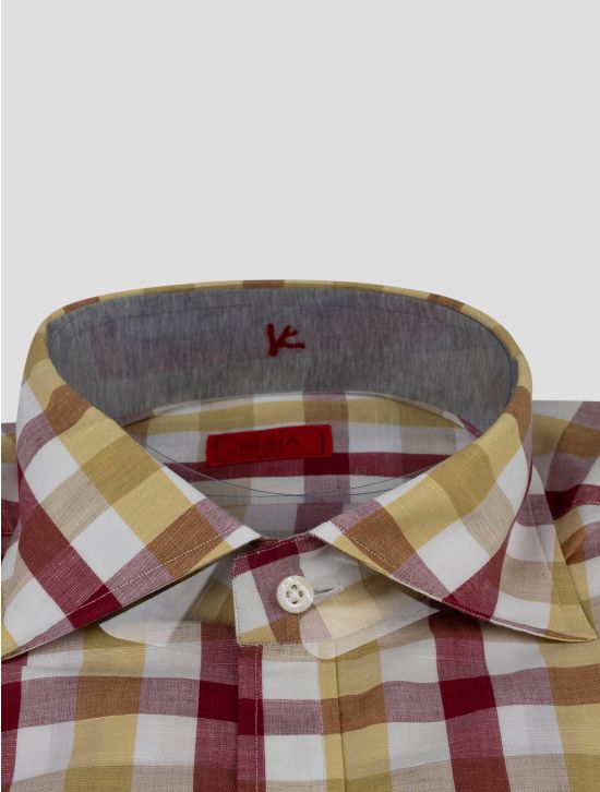 Isaia Isaia Multicolor Cotton Linen Shirt Multicolor 001