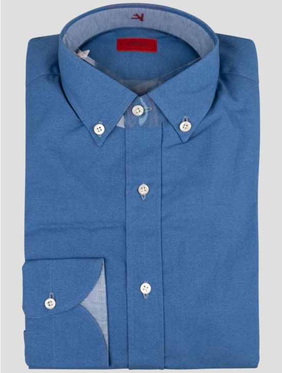 Isaia Isaia Blue Cotton Shirt Blue 000
