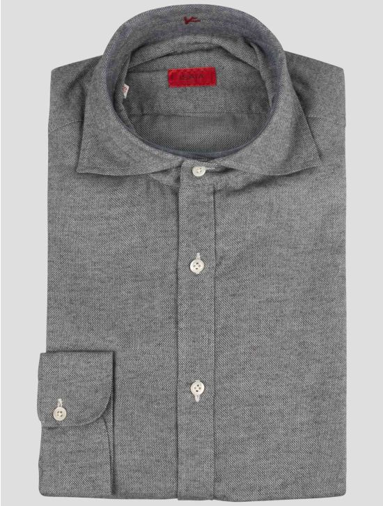 Isaia Isaia Gray Cotton Shirt Gray 000