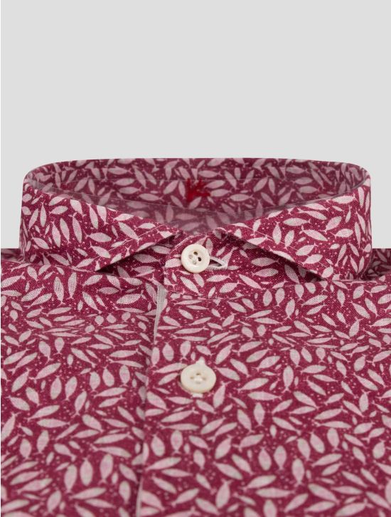 Isaia Isaia Red Linen Shirt Red 001