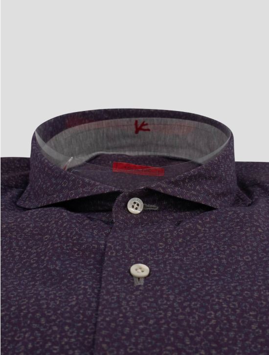 Isaia Isaia Purple Cotton Shirt Purple 001