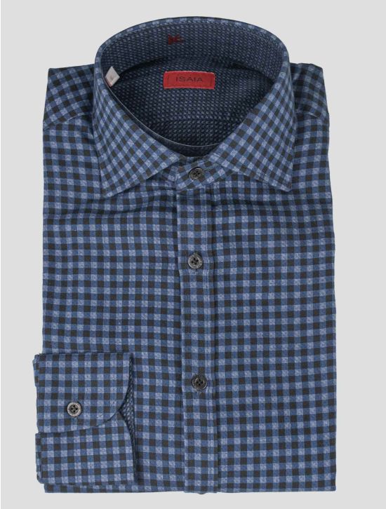 Isaia Isaia Blue Cotton Shirt Blue 000