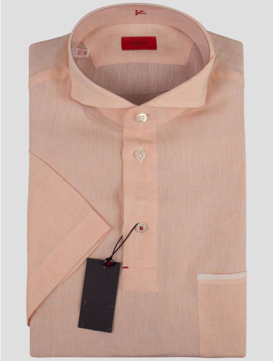 Isaia Isaia Pink Linen Polo Pink 000