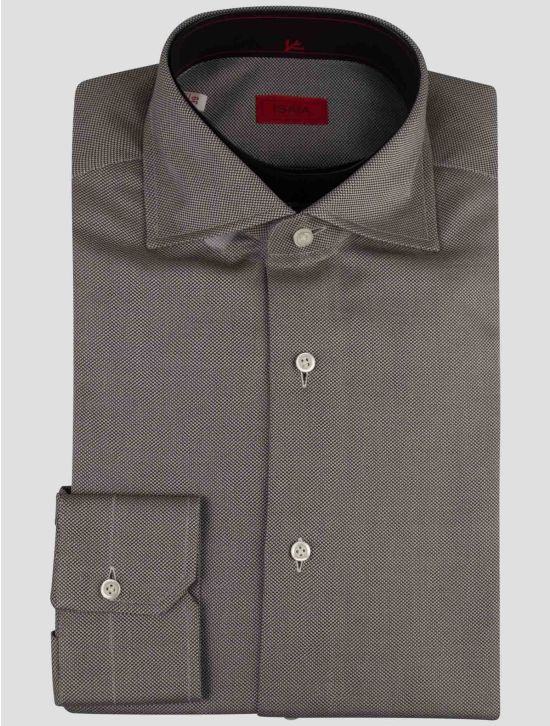 Isaia Isaia Gray Cotton Shirt Gray 000