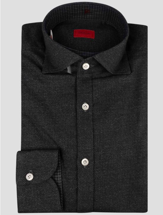 Isaia Isaia Gray Cotton Shirt Gray 000