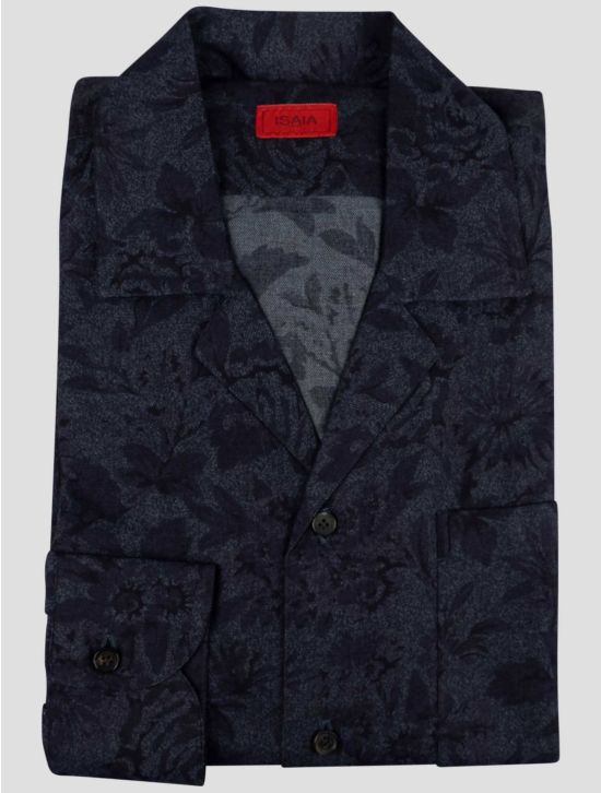 Isaia Isaia Blue Cotton Shirt Blue 000