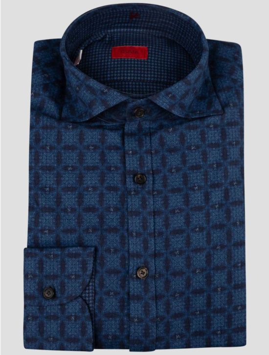 Isaia Isaia Blue Cotton Shirt Blue 000