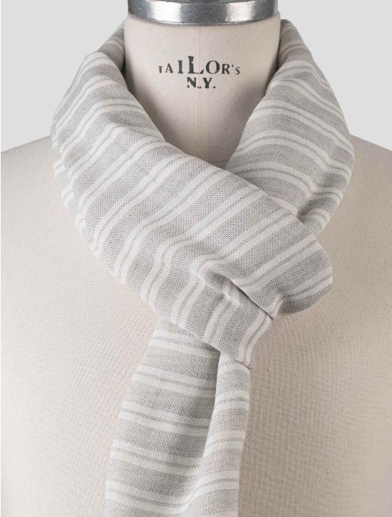 Isaia Isaia Gray Cotton Scarf Gray 001