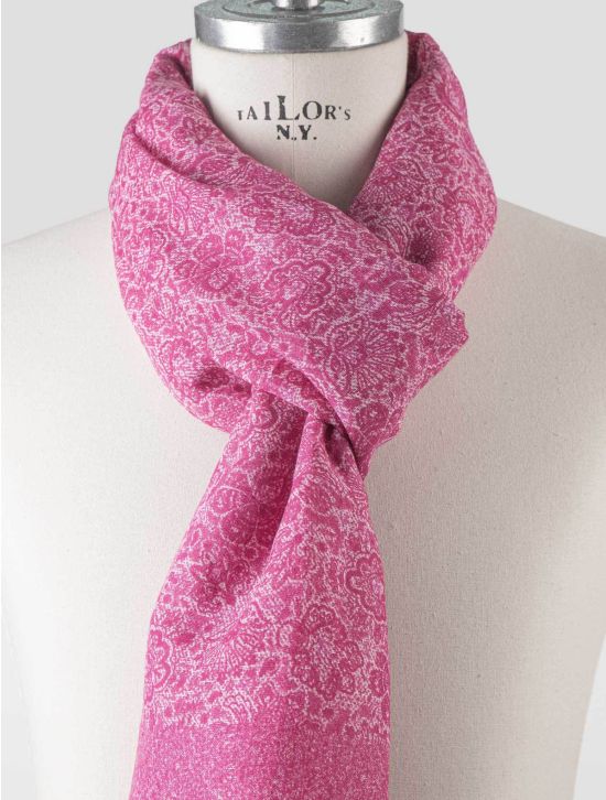Isaia Isaia Pink Cotton Linen Scarf Pink 001